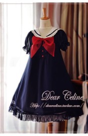 Dear Celine Sailor Style Dolly One Piece(In Stock)